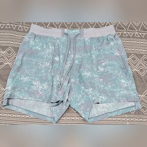 Lululemon Mens License To Train Linerless Shorts In Blue Camouflage Size Large